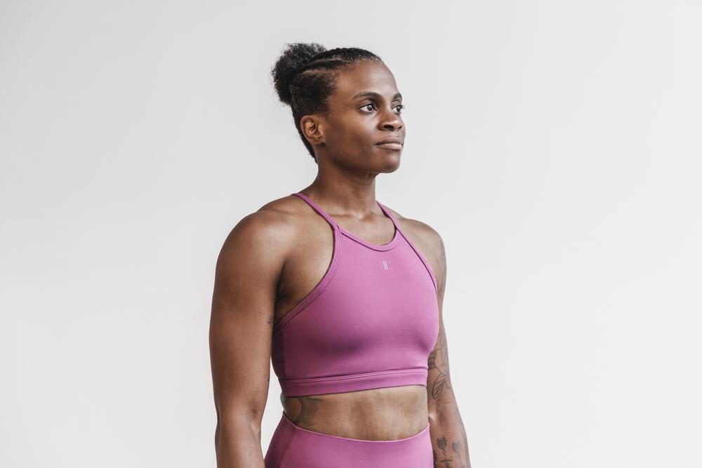 NOBULL Women's Halter Sports Bras - Orchid Matte - Ireland (4125CNXVB)